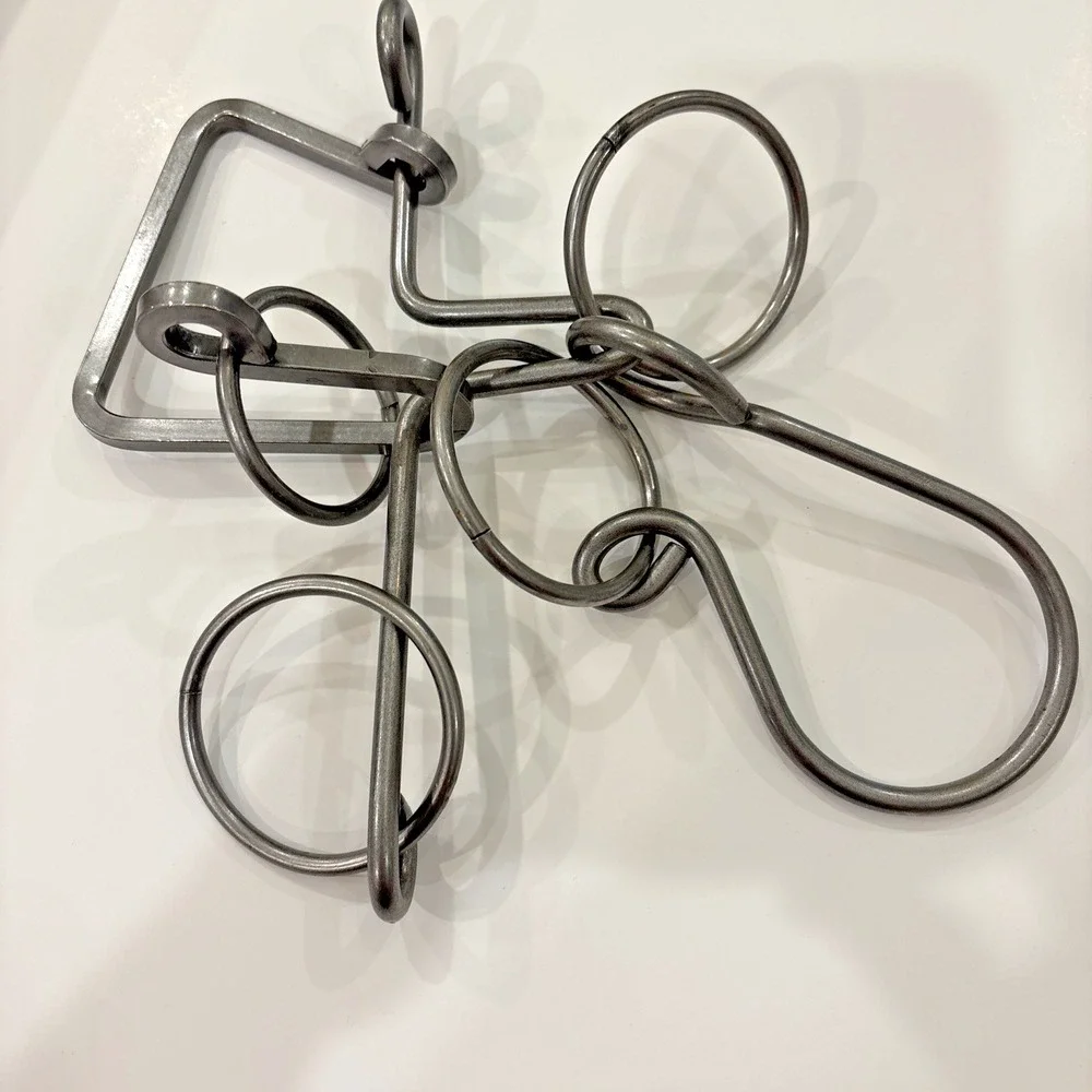Uncles Puzzles Challenger Metal Disentanglement Severe Difficulty Vintage